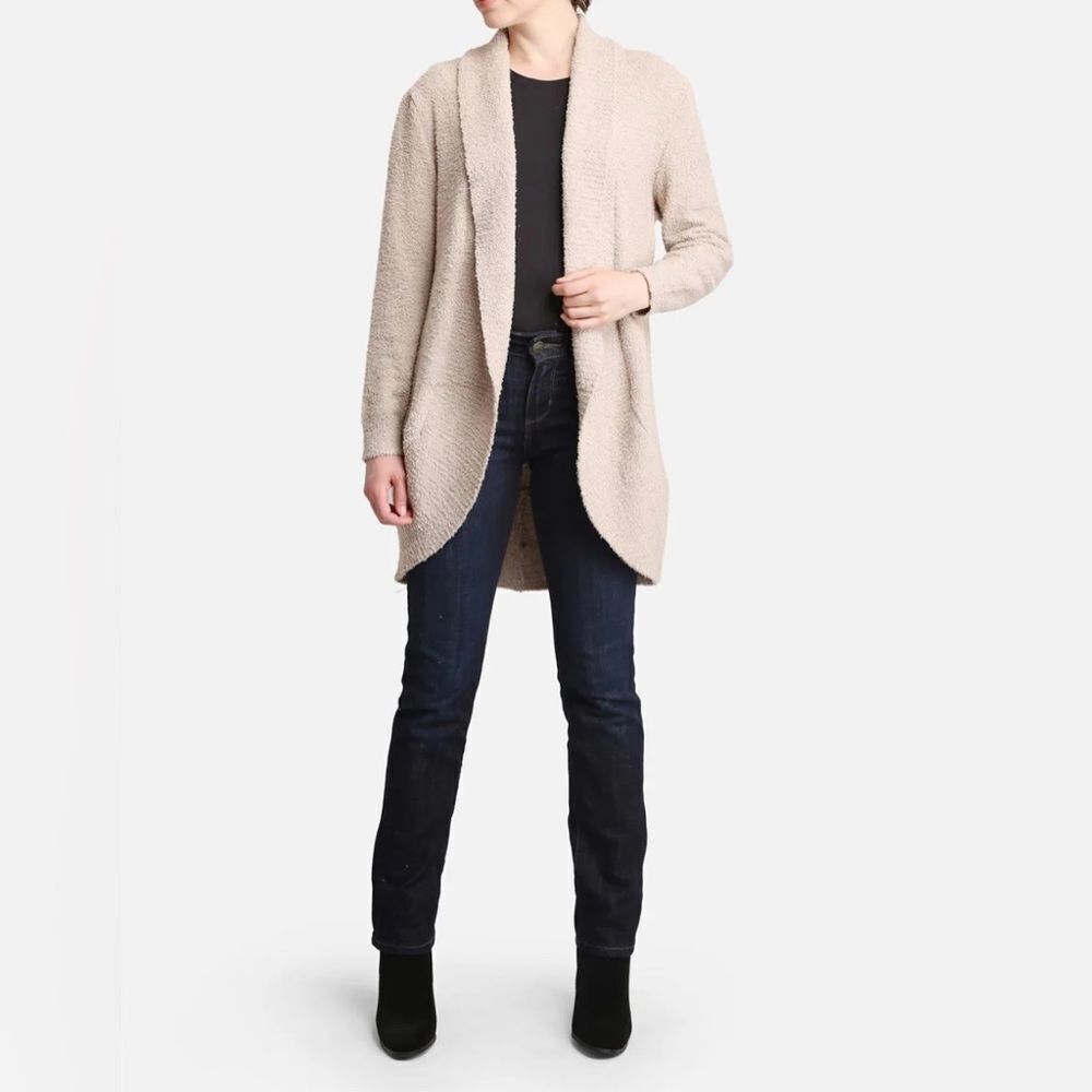 Comfy Luxe Women's Beige Cardigan Sweater One Size